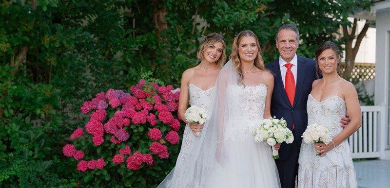 Wedding photo with Andrew Cuomo and his daughters